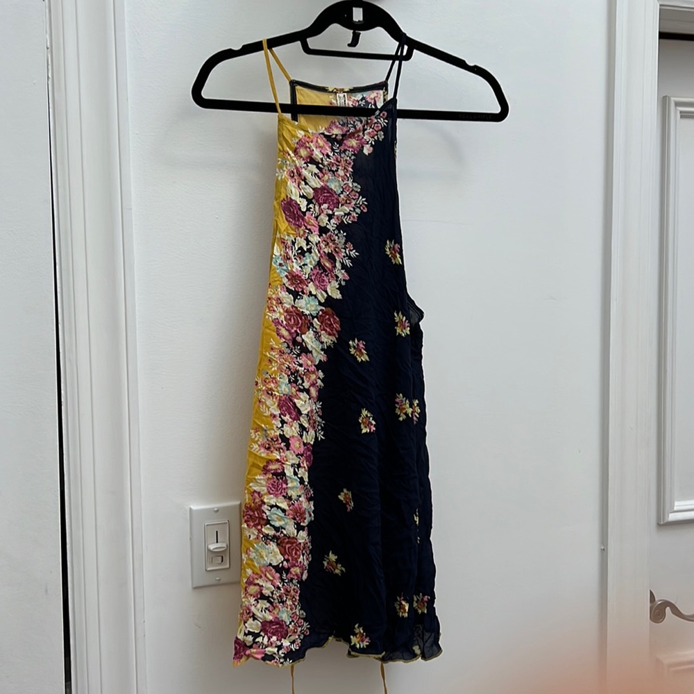 Free People floral tunic with tie
